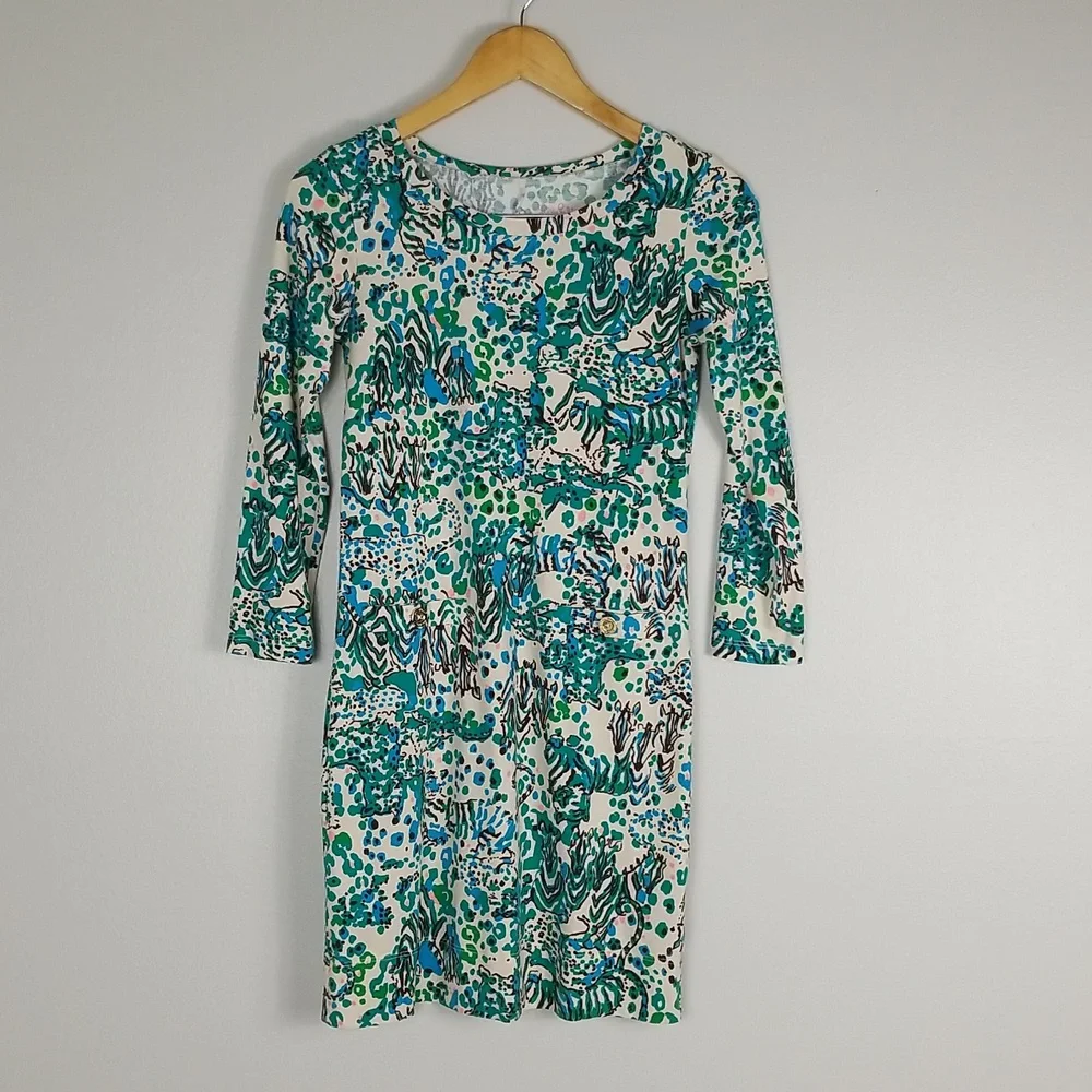 Lilly Pulitzer Corine Sea Oat Escapades Dress XS - Picture 3 of 14